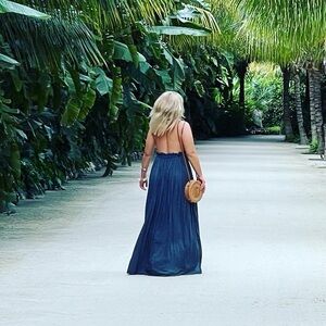 Boutique Elegant Dark Blue Maxi Dress